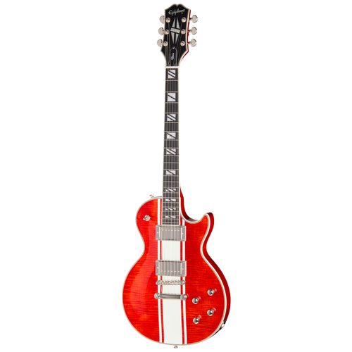 Epiphone Futura Les Paul Custom Electric Guitar, Figured Rally Red