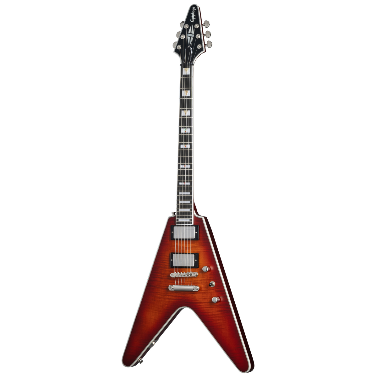 2024 Epiphone Flying V Prophecy Electric Guitar, Aged Bengal Tiger Burst w/Premium Gig Bag