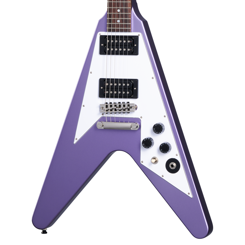 Epiphone Kirk Hammett '79 Flying V Electric Guitar, Purple Metallic, w/ Hard Case