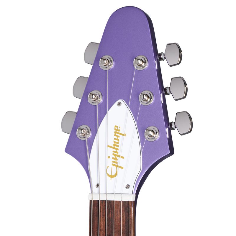 Epiphone Kirk Hammett '79 Flying V Electric Guitar, Purple Metallic, w/ Hard Case