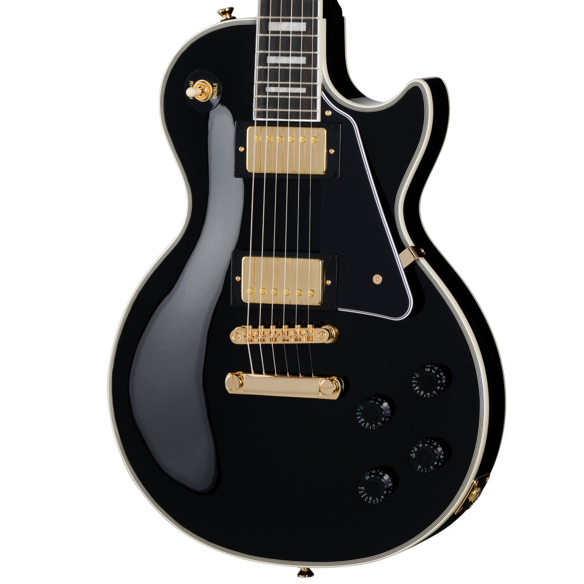 Epiphone Les Paul Custom Electric Guitar, Ebony w/Premium Gig Bag