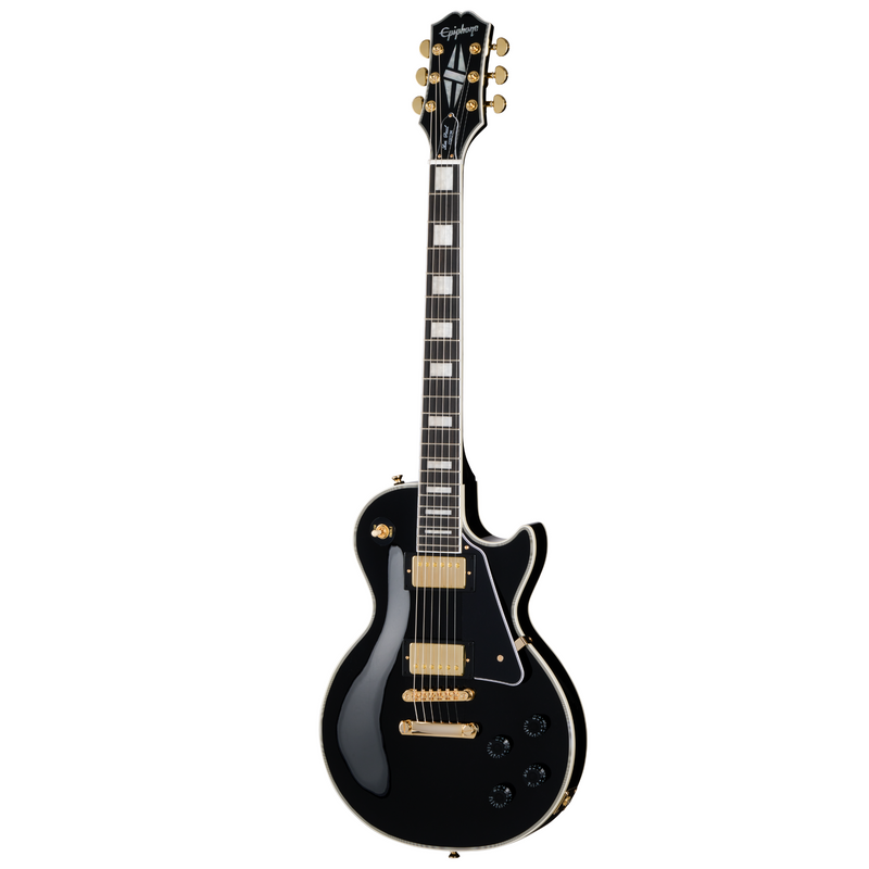 Epiphone Les Paul Custom Electric Guitar, Ebony w/Premium Gig Bag