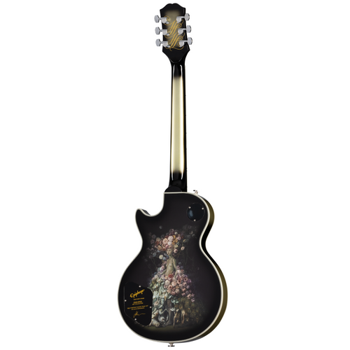 Epiphone Adam Jones Les Paul Custom Julie Heffernan’s “Self Portrait as Not Dead Yet” w/ Protector Case, Antique Silverburst