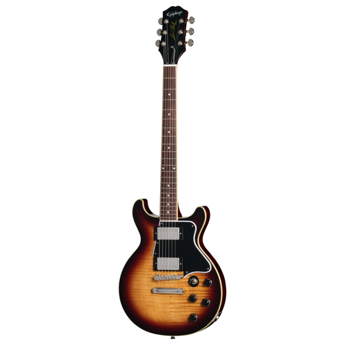 Epiphone Les Paul Special Double Cut Electric Guitar, Figured Bourbon Burst