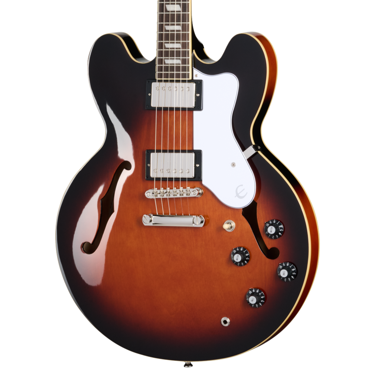 Epiphone Bonehead Riviera Electric Guitar, Dark Tobacco Burst