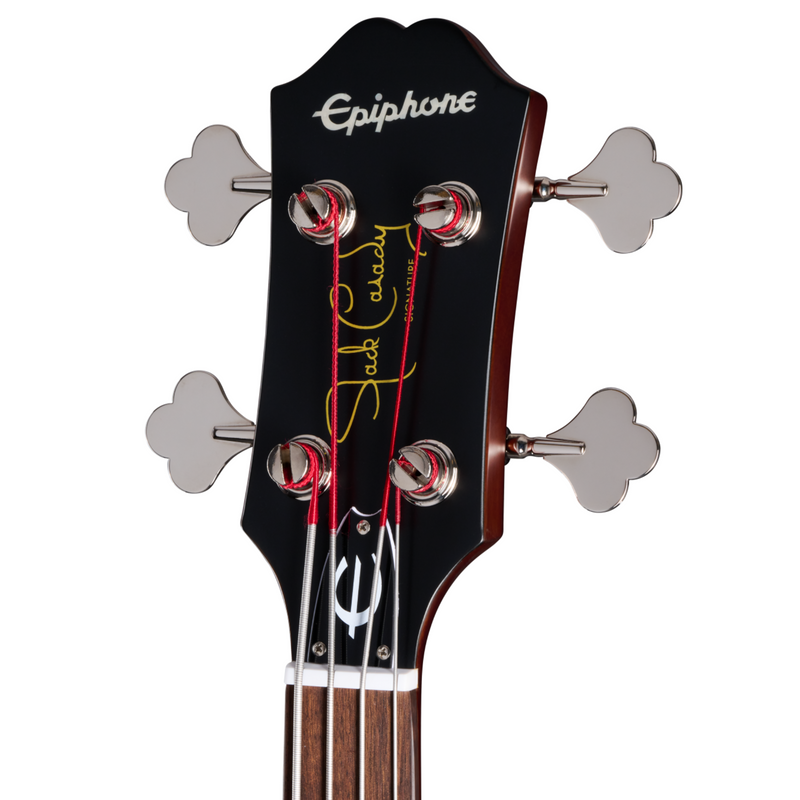 Epiphone Jack Casady Fretless Bass Guitar w/Premium Gigbag, Aged Royal Tan