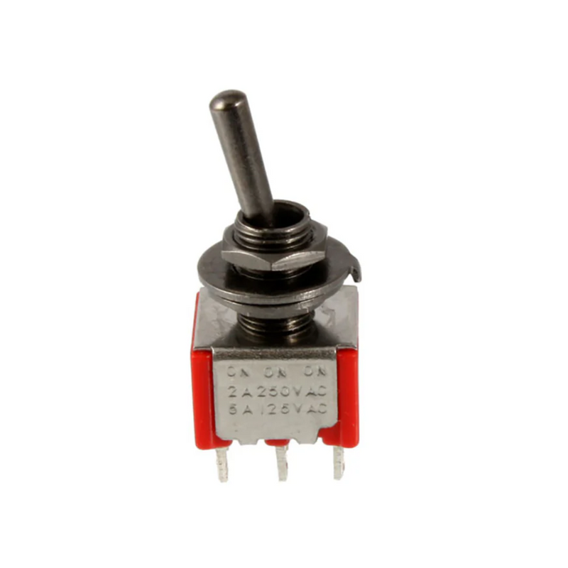 Allparts On-On-On Round Bat Mini Switch, Black