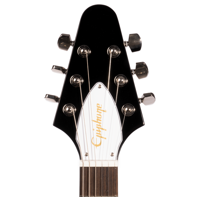Epiphone Kirk Hammett '79 Flying V Electric Guitar, Ebony, w/ Hard Case