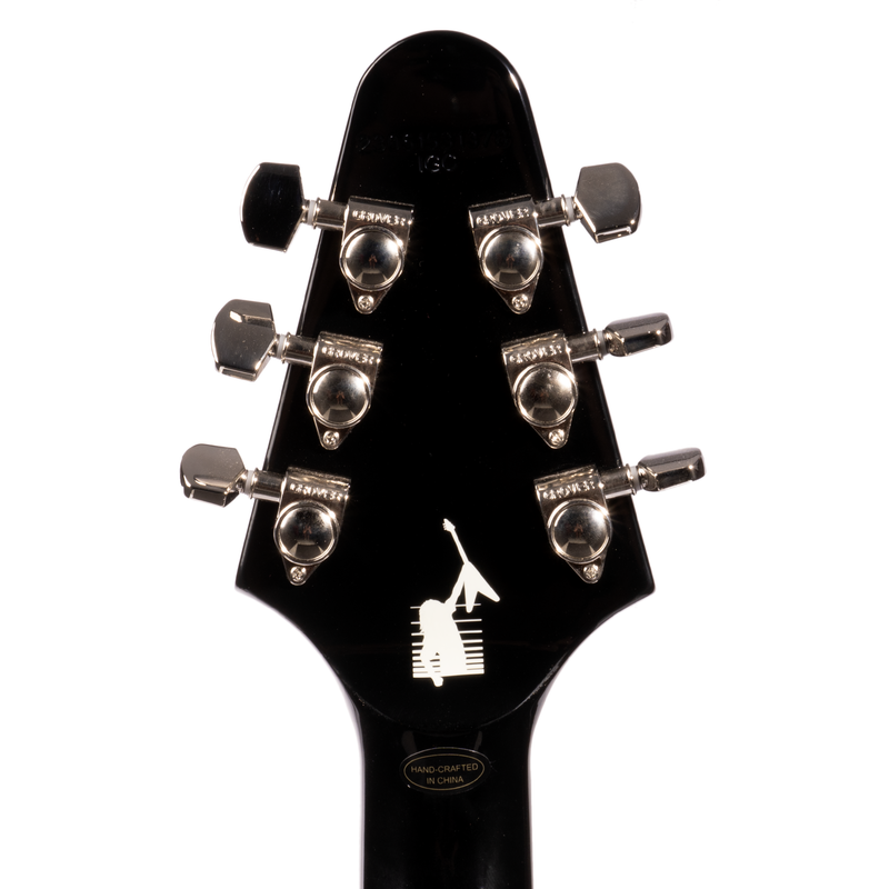 Epiphone Kirk Hammett '79 Flying V Electric Guitar, Ebony, w/ Hard Case