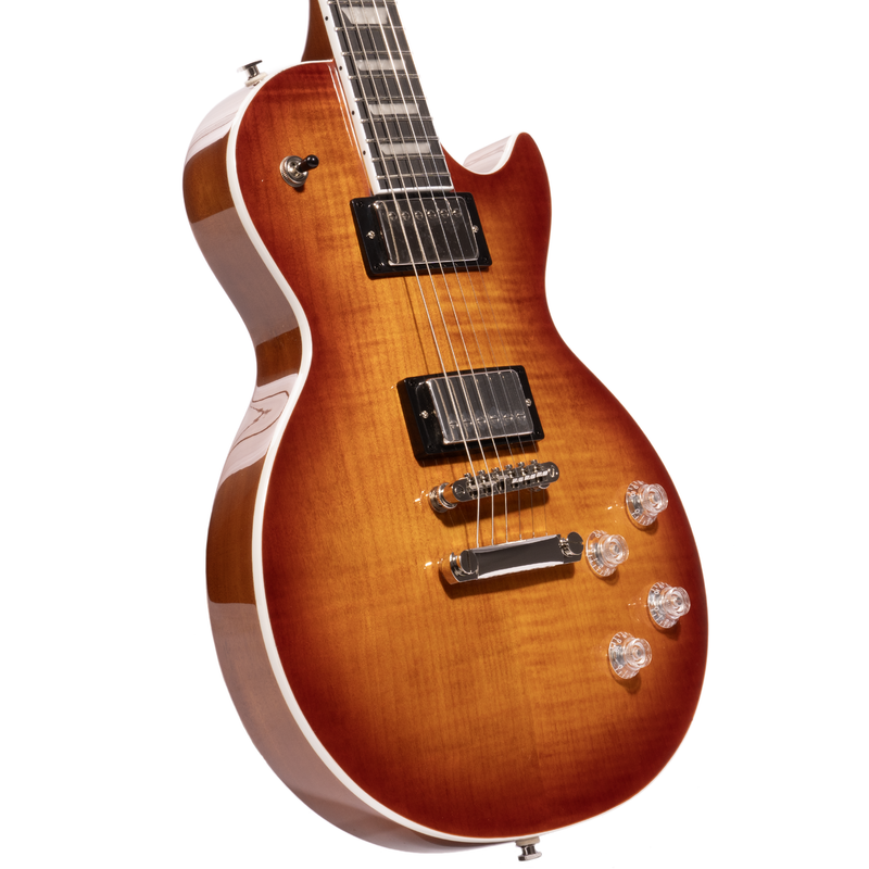 激安本物 Epiphone Les Paul Modern Figured Electric Guitar, Mojave ギター