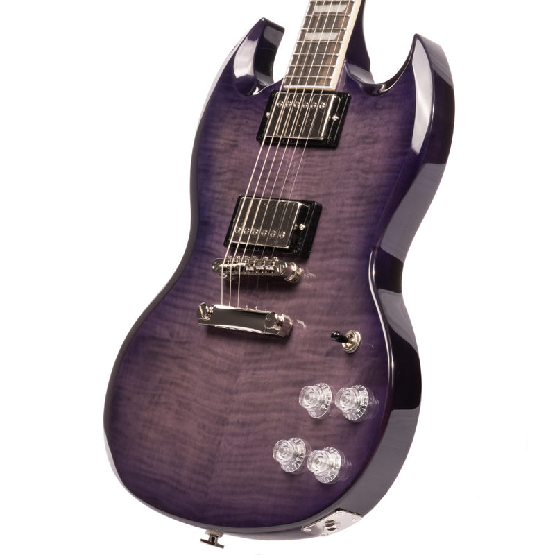 Epiphone SG Modern Figured Electric Guitar, Purple Burst w/Premium Gig Bag