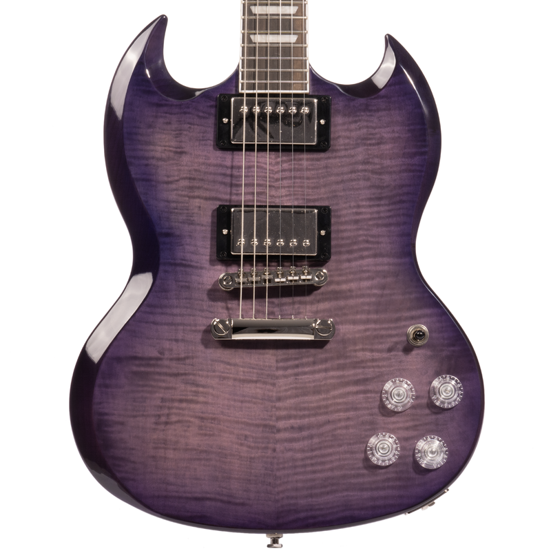 Epiphone SG Modern Figured Electric Guitar, Purple Burst w/Premium Gig Bag