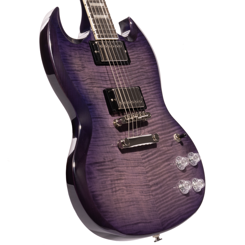 Epiphone SG Modern Figured Electric Guitar, Purple Burst w/Premium Gig Bag