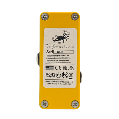 EarthQuaker Devices Barrows Fuzz Attacker Pedal, Exclusive Yellow