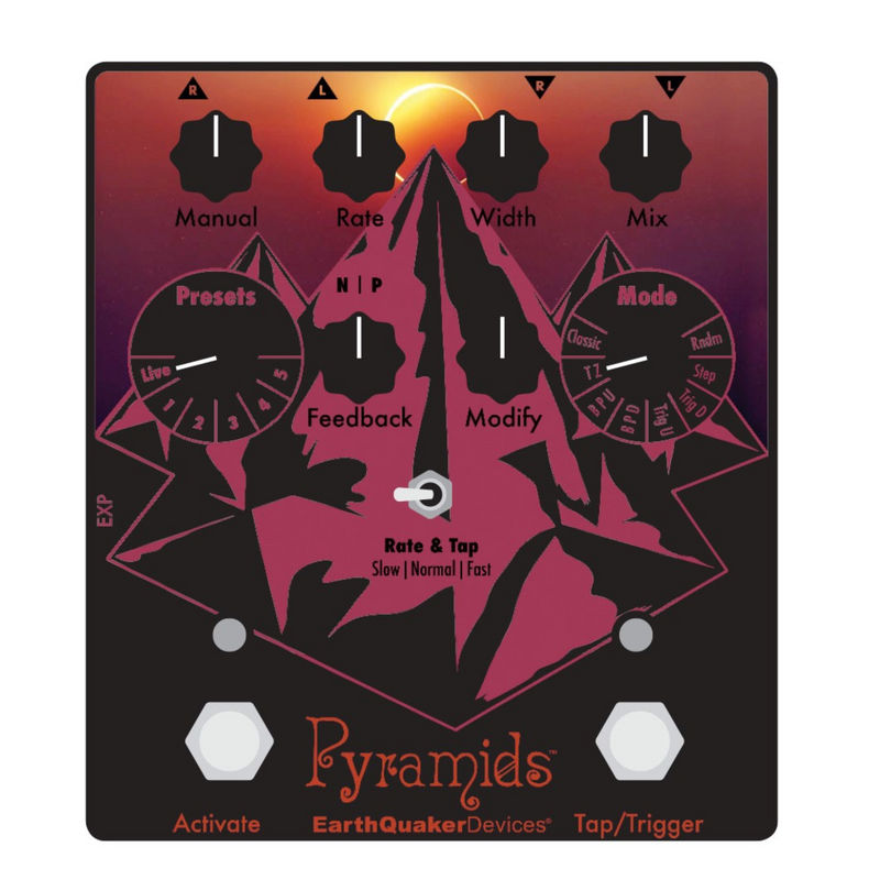EarthQuaker Devices Limited Edition Solar Eclipse Pyramids Stereo Flanging Effect Pedal