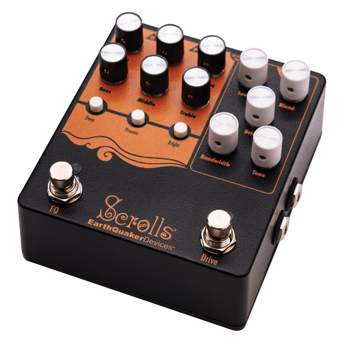 bass guitar delay pedal EarthQuaker Devices Scrolls Bass Odyssey Bass Preamp Effect Pedal