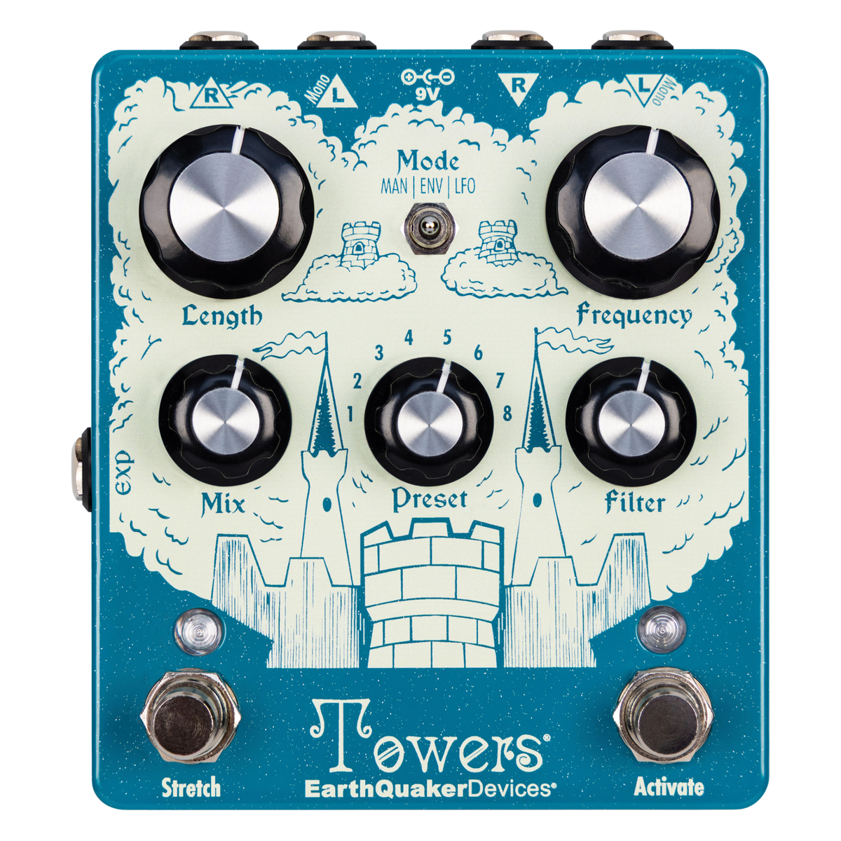 EarthQuaker Devices Towers Soundscape Generator Reverb Effect Pedal