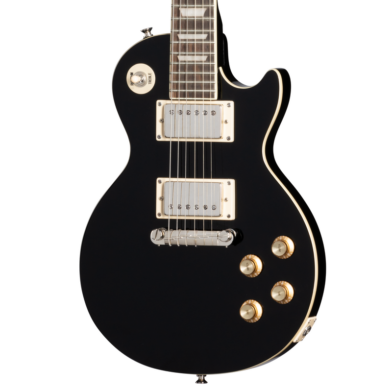 Epiphone Power Players Les Paul Electric Guitar, Dark Matter Ebony w/Gig Bag