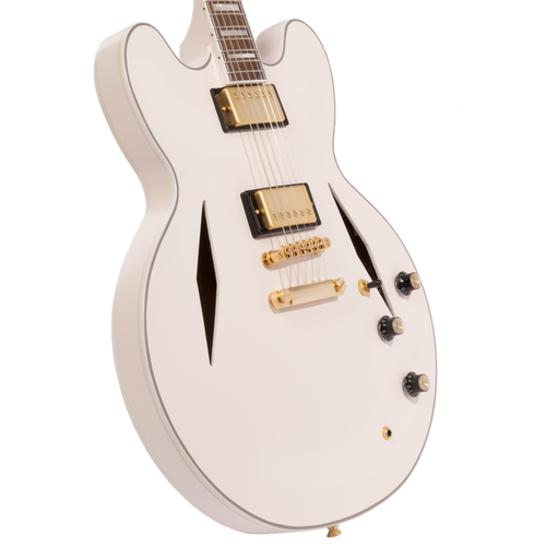 Epiphone Emily Wolfe White Wolfe Sheraton with EpiLite Case, Aged Bone White
