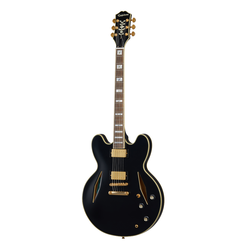 Epiphone Emily Wolfe Sheraton Stealth Electric Guitar, Black Aged Gloss w/EpiLite Case