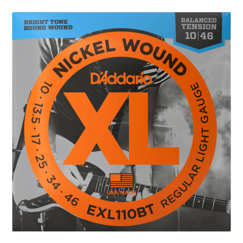 D'Addario XL Balanced Tension Electric Guitar Strings, 10-46, Regular Light