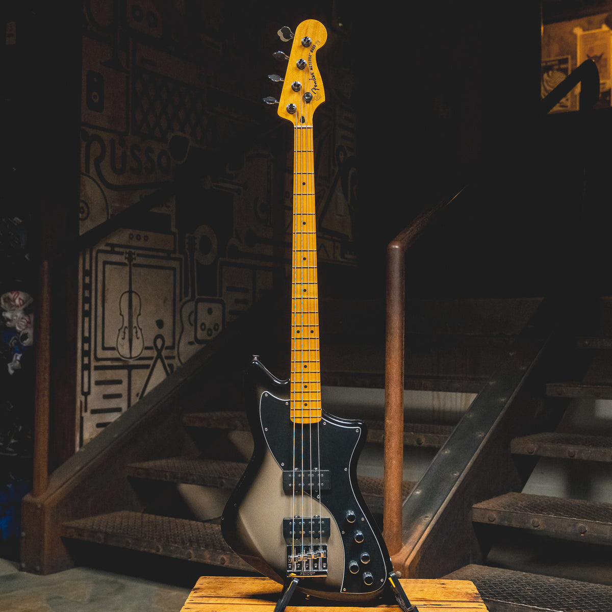 2022 Fender Meteora Bass Guitar, Darkglass Preamp, Silverburst w/OGB - Used