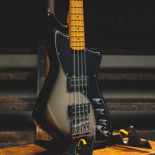2022 Fender Meteora Bass Guitar, Darkglass Preamp, Silverburst w/OGB - Used