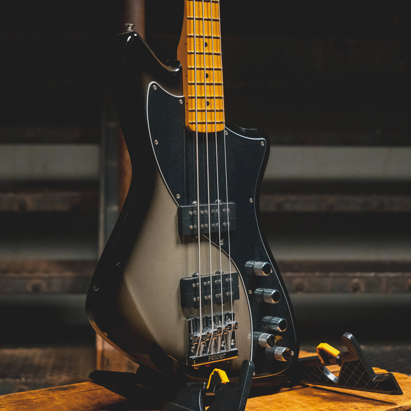 2022 Fender Meteora Bass Guitar, Darkglass Preamp, Silverburst w/OGB - Used