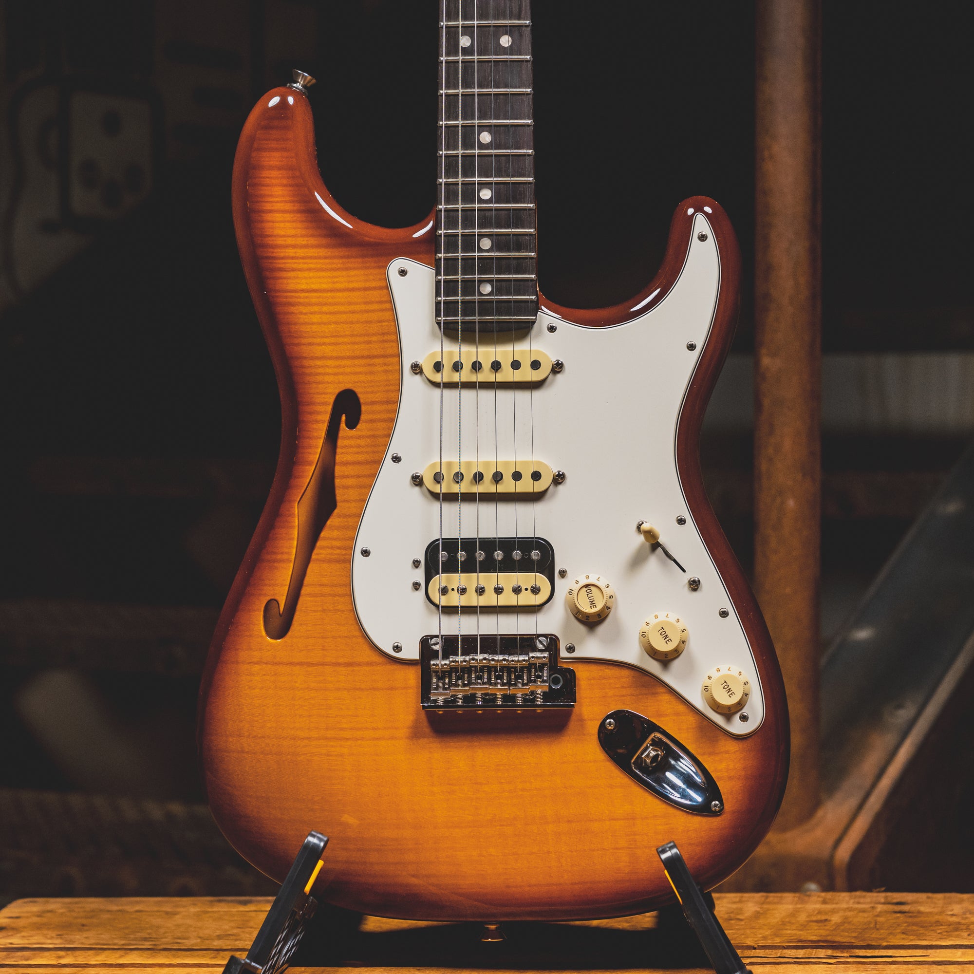 2017 Fender Rarities Stratocaster Electric Guitar, Violin Burst w/OHSC