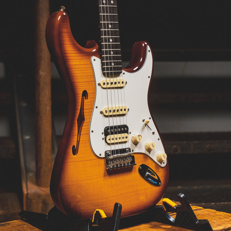 2017 Fender Rarities Stratocaster Electric Guitar, Violin Burst w/OHSC - Used