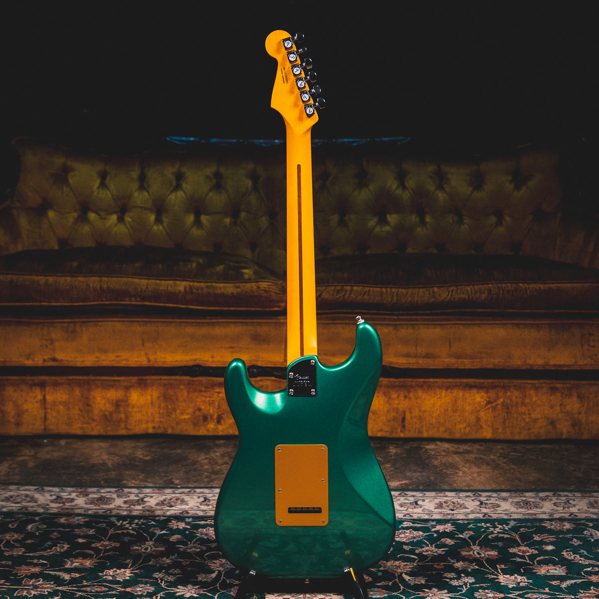 2022 Fender American Ultra Stratocaster Electric Guitar, Metallic Green w/ OHSC - Used