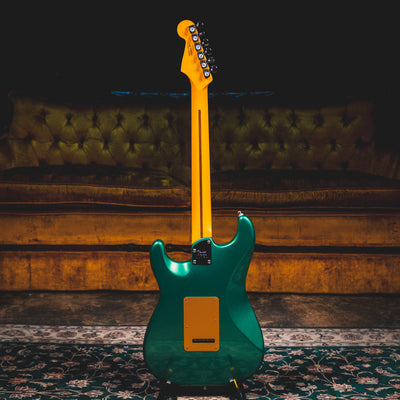 2022 Fender American Ultra Stratocaster Electric Guitar, Metallic Green w/ OHSC - Used
