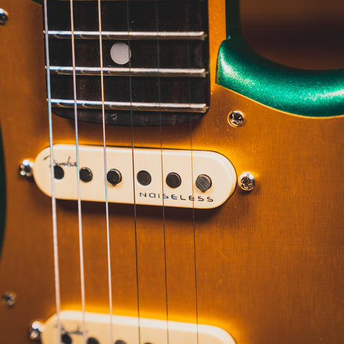 2022 Fender American Ultra Stratocaster Electric Guitar, Metallic Green w/ OHSC - Used