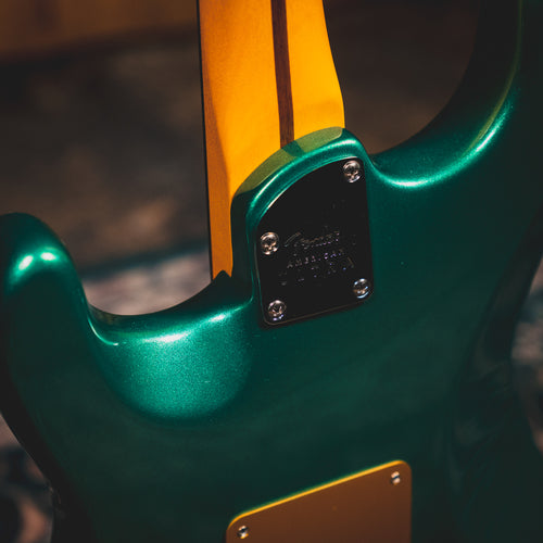 2022 Fender American Ultra Stratocaster Electric Guitar, Metallic Green w/ OHSC - Used