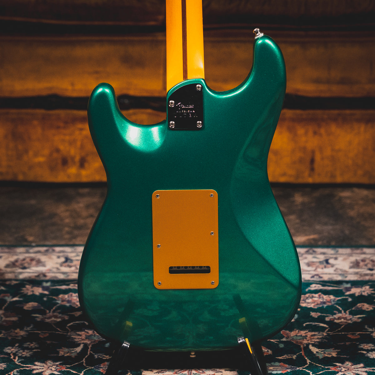 2022 Fender American Ultra Stratocaster Electric Guitar, Metallic Green w/ OHSC - Used