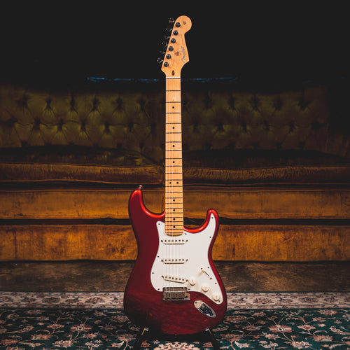 2001 Fender American Standard Stratocaster Electric Guitar, Candy Apple Red w/ GB - Used