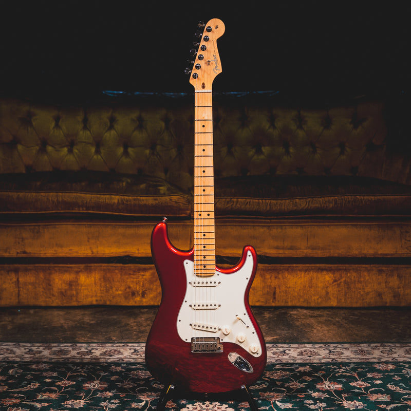 2001 Fender American Standard Stratocaster Electric Guitar, Candy Apple Red w/ GB - Used