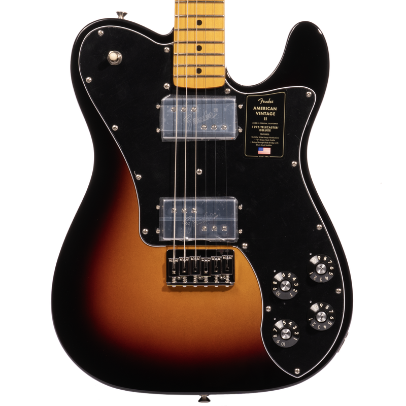 Fender American Vintage II 1975 Telecaster Deluxe Electric Guitar, Maple, 3 Color Sunburst