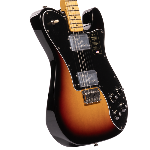 Fender American Vintage II 1975 Telecaster Deluxe Electric Guitar, Maple, 3 Color Sunburst