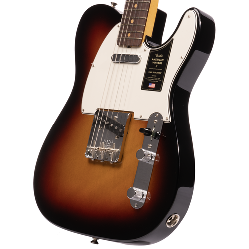 Fender American Vintage II 1963 Telecaster Electric Guitar, Rosewood, 3-Color Sunburst