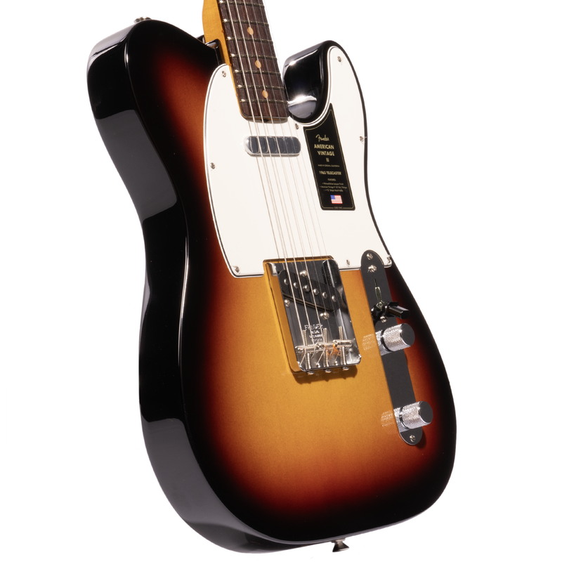 Fender American Vintage II 1963 Telecaster Electric Guitar, Rosewood, 3 Color Sunburst