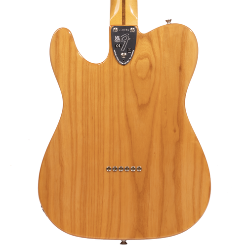 Fender American Vintage II 1972 Telecaster Thinline Electric Guitar, Maple, Aged Natural
