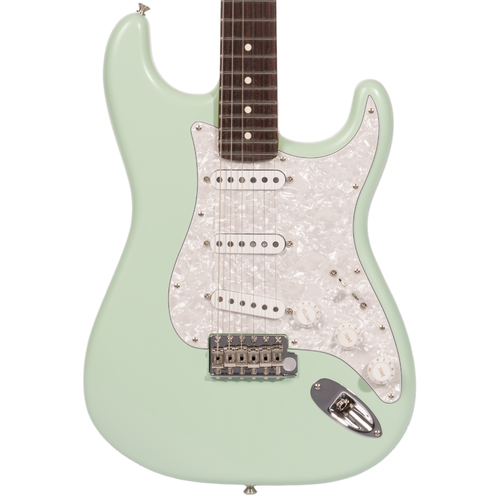 Fender electric guitar green top