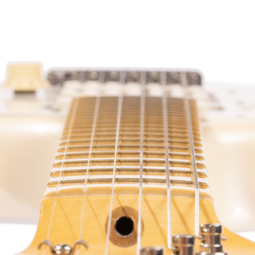 Fender Lincoln Brewster Stratocaster Electric Guitar, Maple Fingerboard, Olympic Pearl