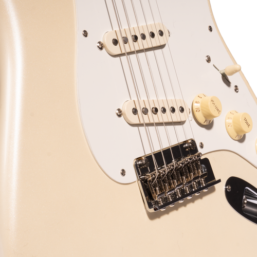 Fender Lincoln Brewster Stratocaster Electric Guitar, Maple Fingerboard, Olympic Pearl