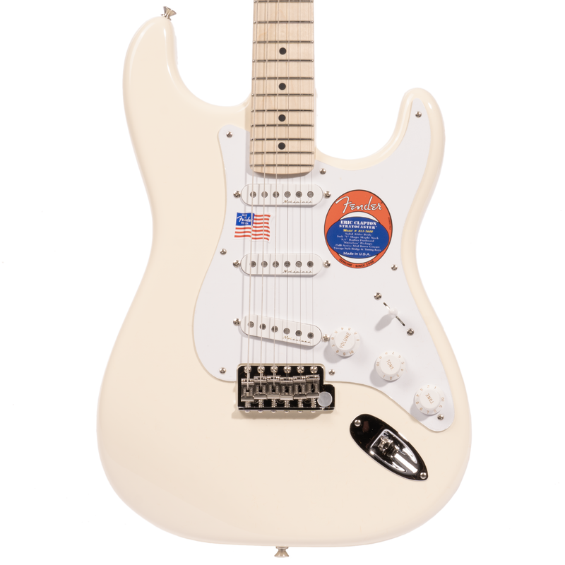 Fender Eric Clapton Stratocaster Electric Guitar, Maple Fingerboard, Olympic White