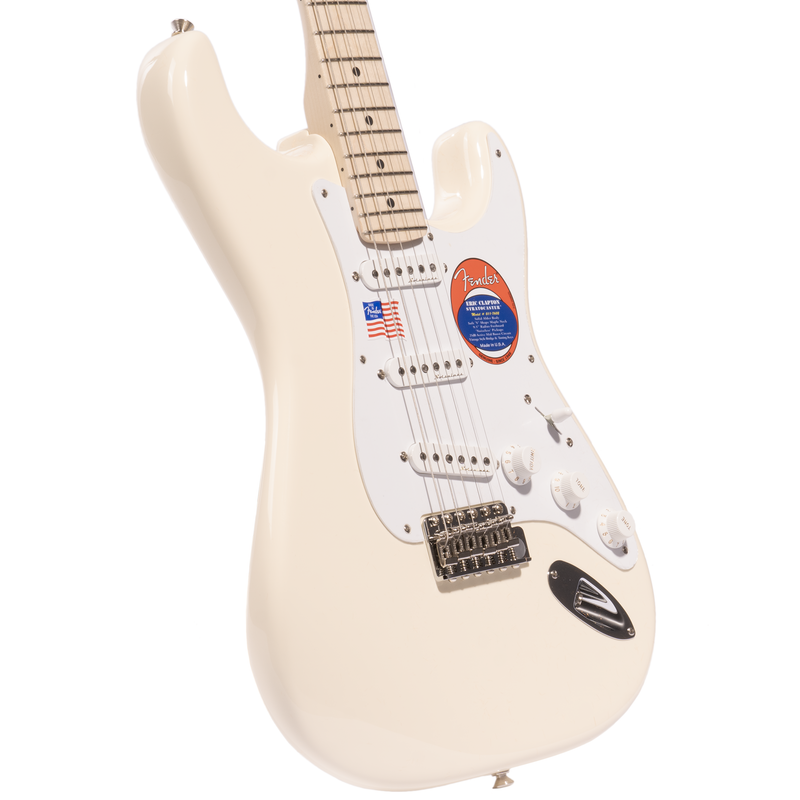 Fender Eric Clapton Stratocaster Electric Guitar, Maple Fingerboard, Olympic White