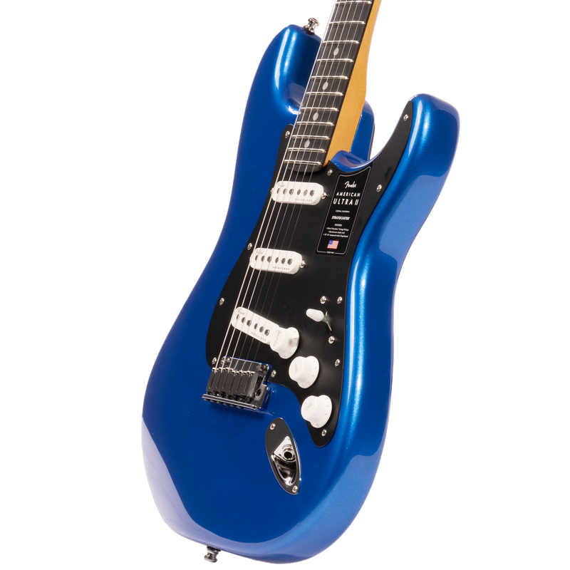 Fender American Ultra II Stratocaster Electric Guitar, Ebony Fingerboard, Noble Blue