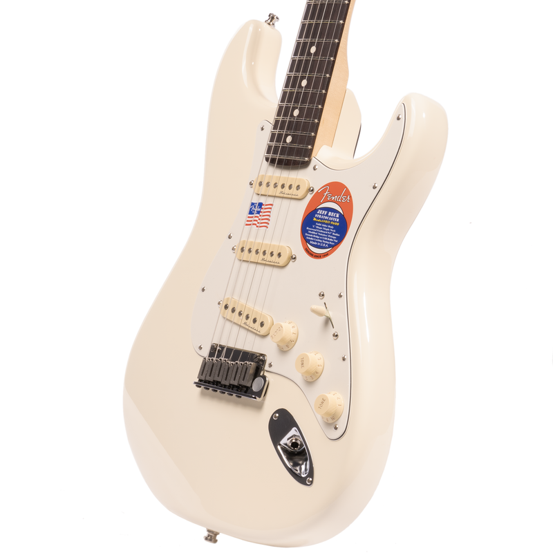 Fender Jeff Beck Stratocaster Electric Guitar, Rosewood Fingerboard, Olympic White