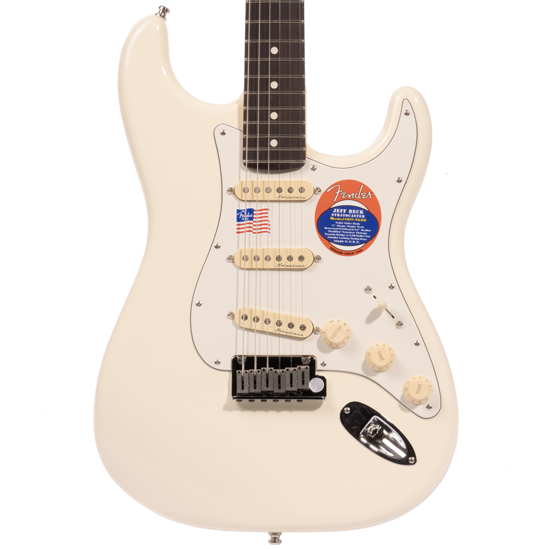 Fender Jeff Beck Stratocaster Electric Guitar, Rosewood Fingerboard, Olympic White